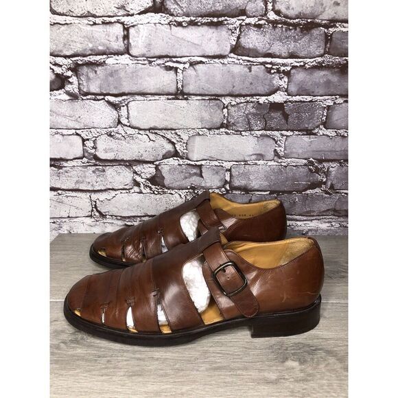 Mezlan Diablo Brown Leather Fisherman Strap Casual Sandals Men’s Sz 11M US/44EU main image 6